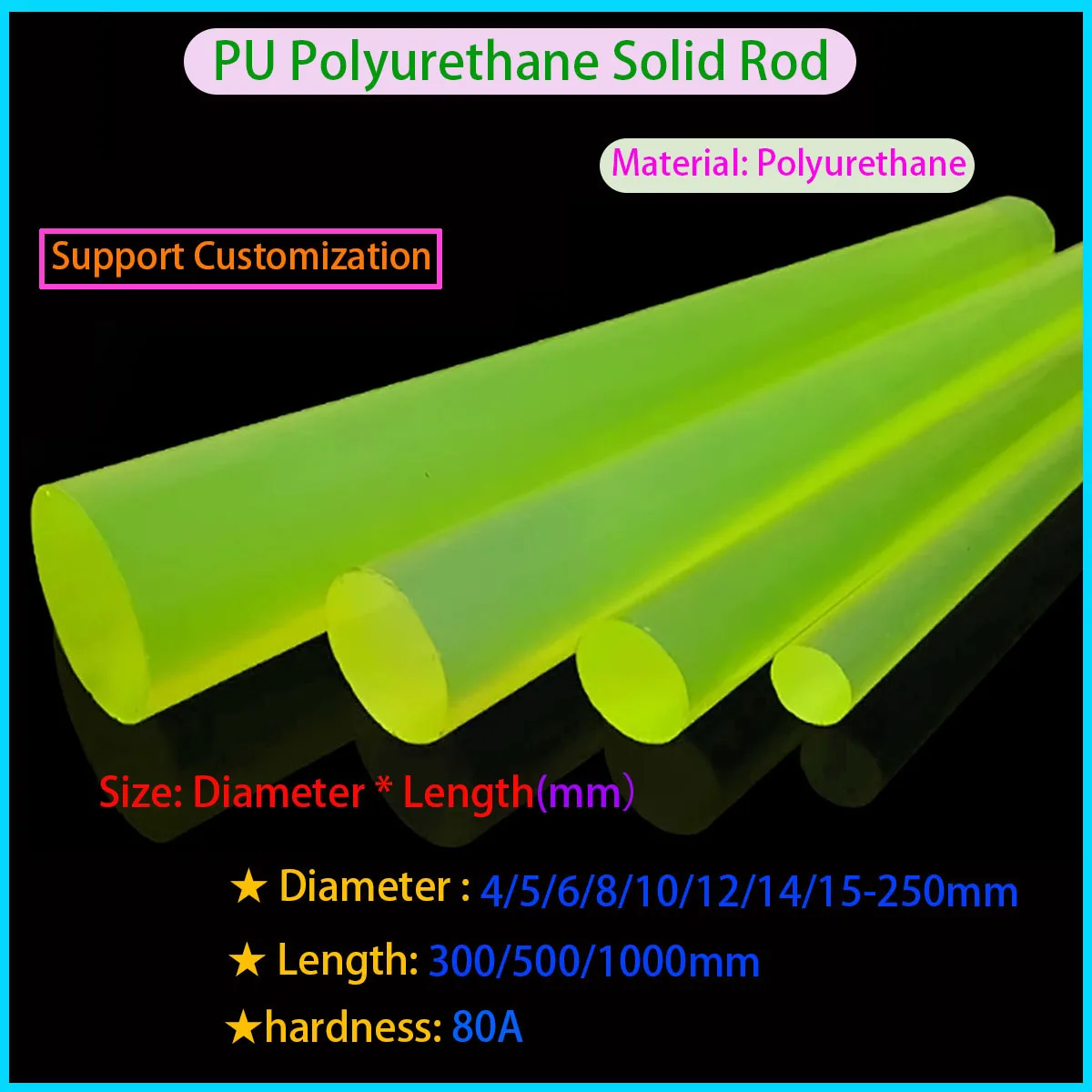 

PU Plastic Polyurethane Hollow Rod Tube Shock Absorber