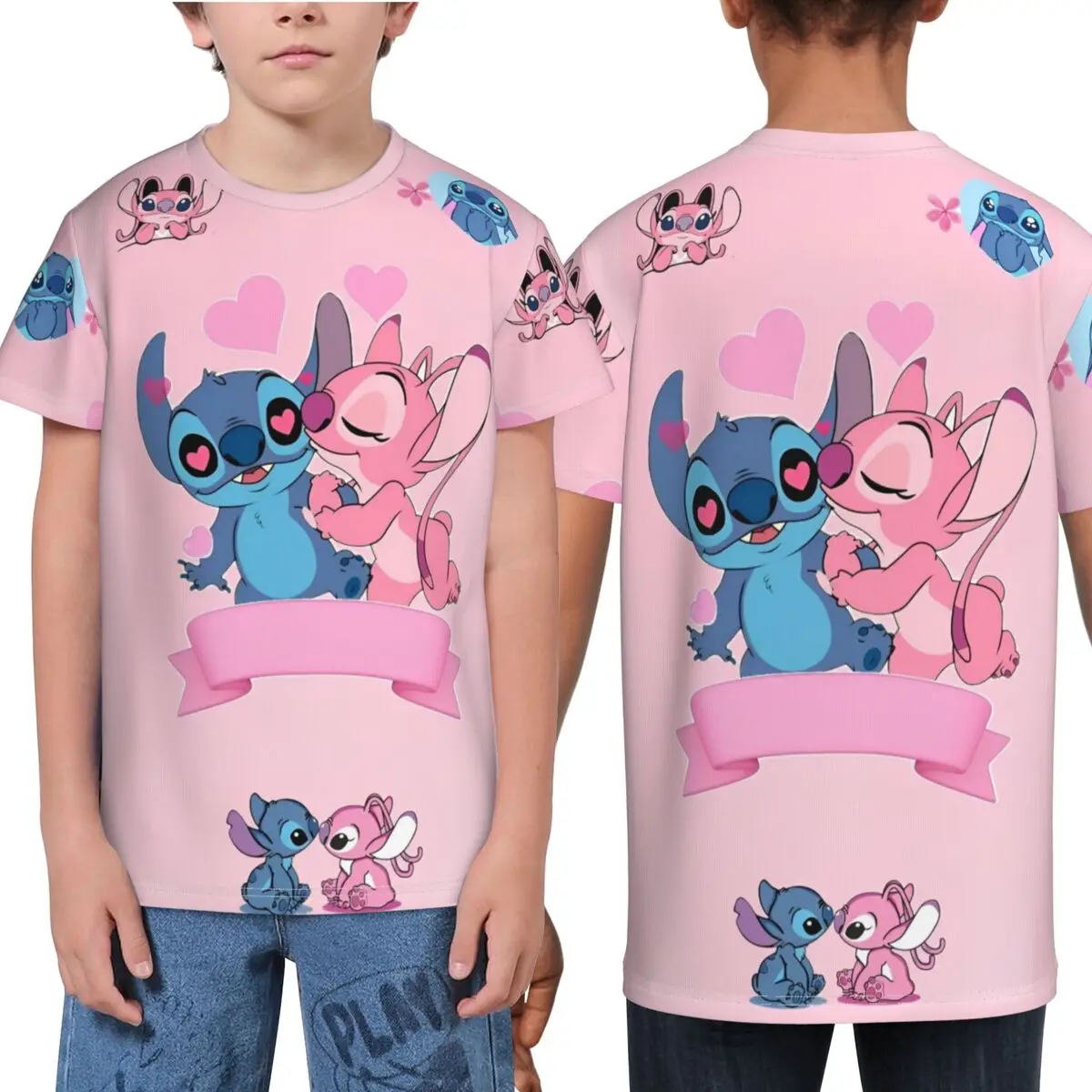 

Kawaii Stitch Breathable T Shirt keyword1 Trendy T-Shirts Boy Girl Classic Tee Shirt Summer Short-Sleeve Printed Clothes