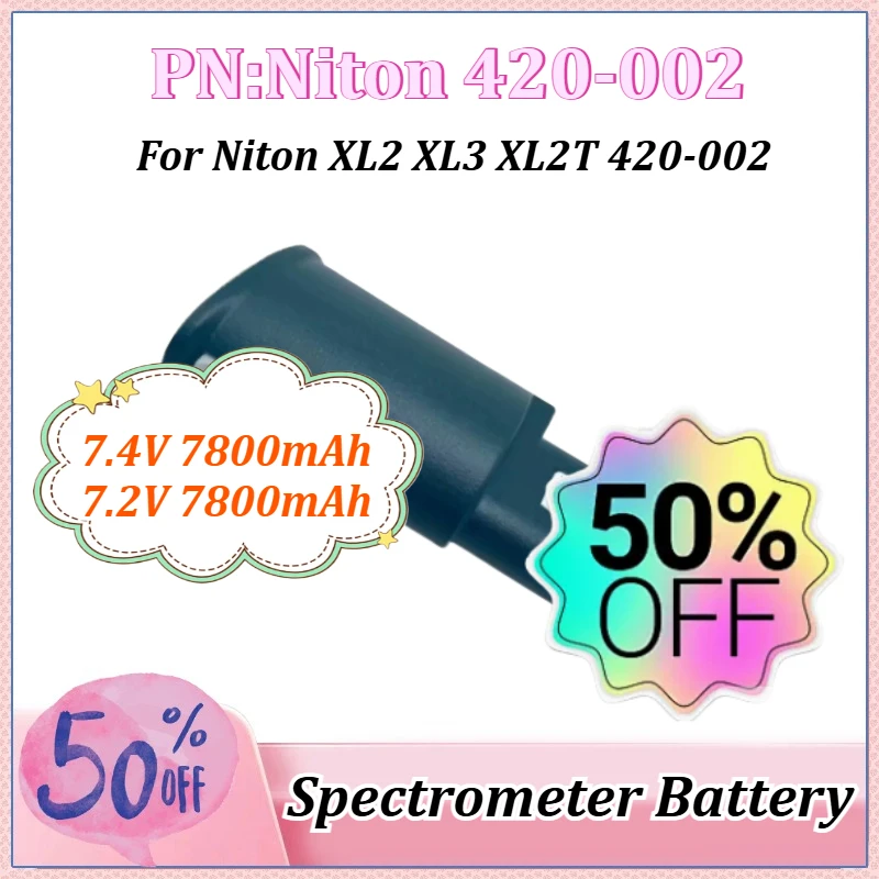 

7.2V/7.4V 7800mAh Replament Battery for Niton XL2 XL3 XL2T 420-002 PN:Niton 420-002 Handheld XRF Analyzer Spectrometer Battery