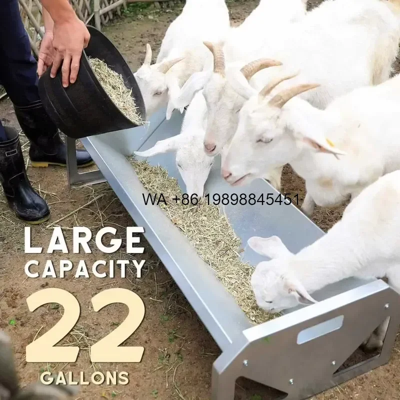 Wmwmnu for Horse Goat Hay Feeder for Cow Detachable Large Capacity Livestock Deeper Metal Pasture Hay Feeder