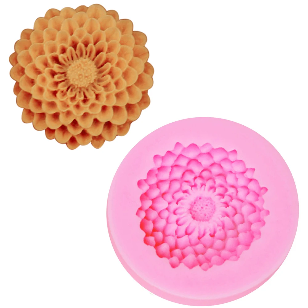 Flower Sea Anemone Shape Silicone Fondant Mini Soap 3D Cake Mold Cupcake Jelly Candy Chocolate Decoration Baking Tool Moulds