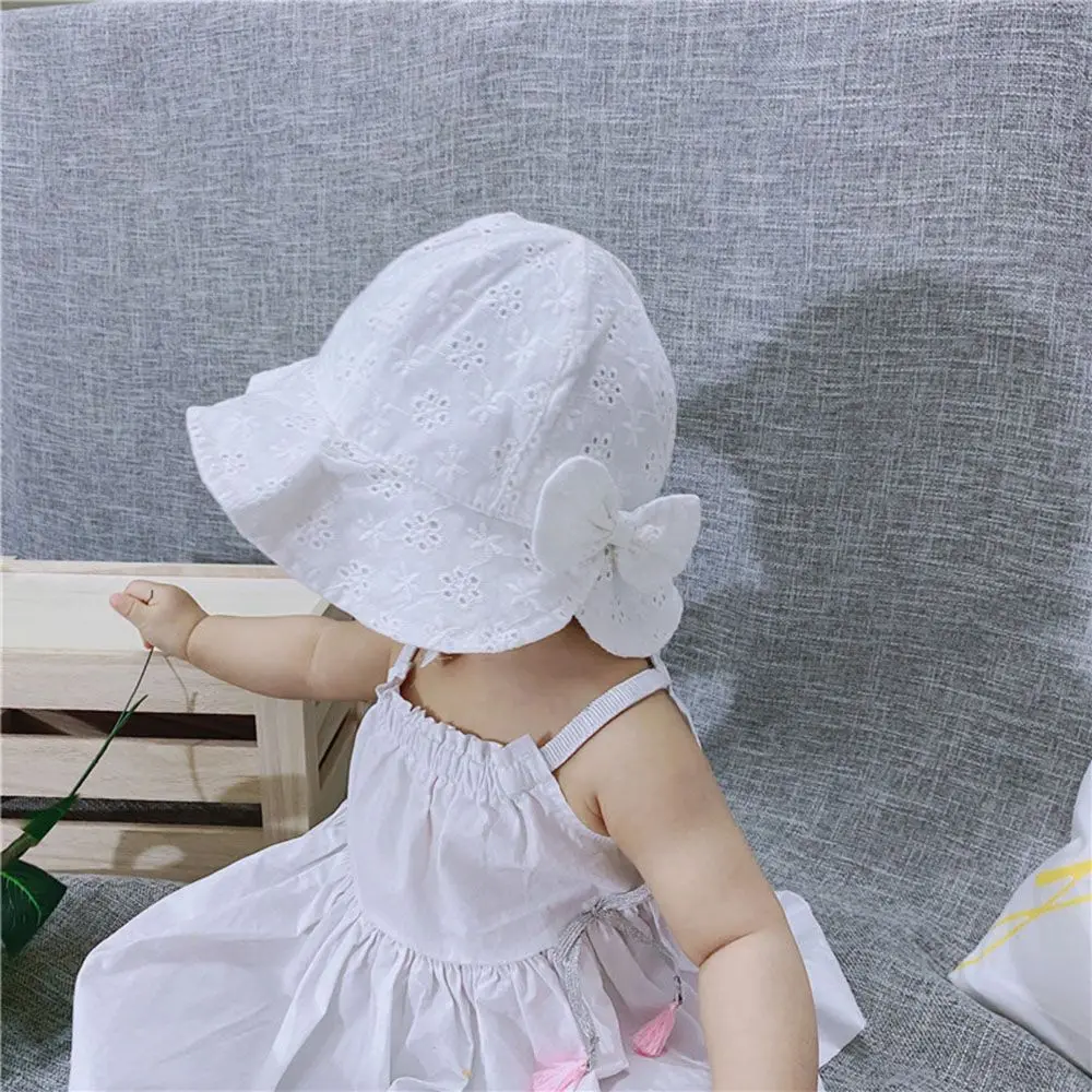 

Spring Summer Wide Brim Sunscreen For 0-18 Month Beach Cap Toddler Kids Bucket Hat Baby Sun Hat