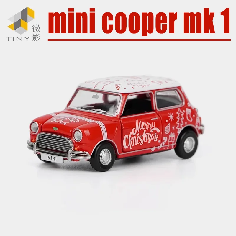 Tiny 1/50 Mini Cooper Mk 1 Kerst 2024 Legering Speelgoed Motorvoertuig Diecast Metaal Model