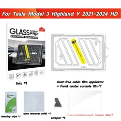 Tempered Glass Screen Protector For Tesla Model 3 Highland Y 2021-2024 Matte Glare HD Center Control Film Protection