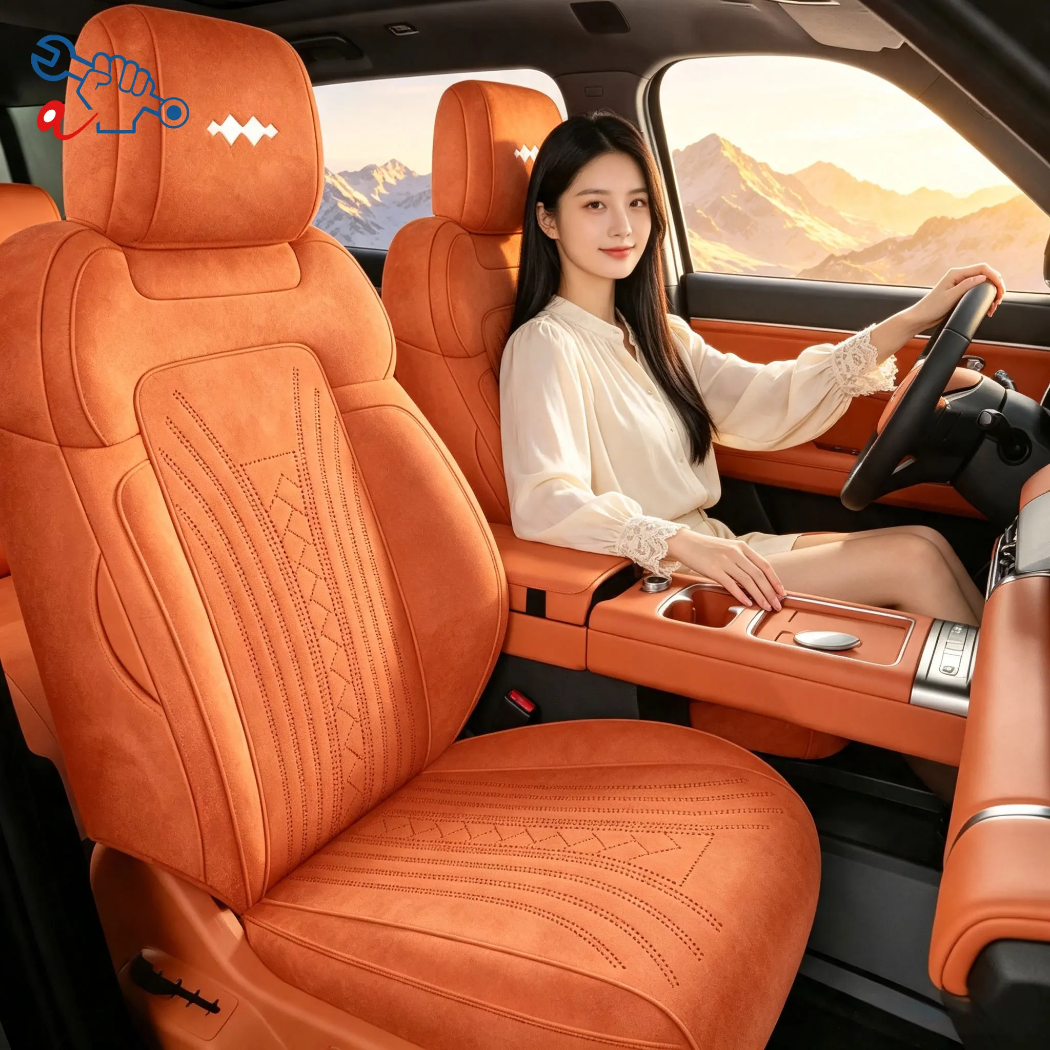 Left-Drive Car Seat Cover For BYD Ti7 5-seater 2025-2026 Custom Fit Seat Cover Full Surrounded Seat Protection Cushion Auto
