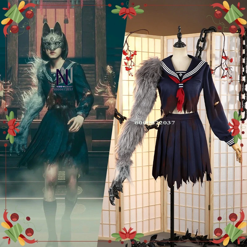 

Hot Game Cosplay Costume Women Anime Hinako Shimizu Role Playing School Uniform Dress Adult Halloween ComicCon Fox Mutant Outfit