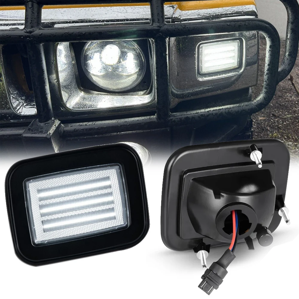 Smoked Lens Front Bumper LED Side Marker Turn Signal Lights For Hummer H2 SUT 2005-2009 H2 2003-2009 Car Assembly Indicator Lamp