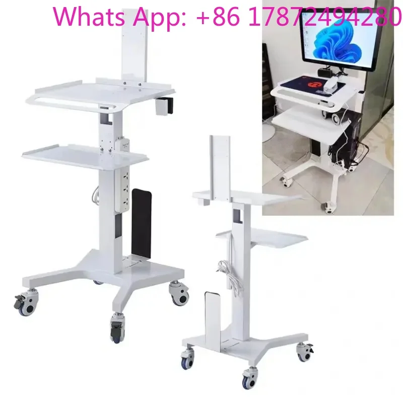 Mobile Medical Trolley Cart for  Dental Cart Intraoral Scanner Trolley Cart for  PC laptop with Tray Hoder