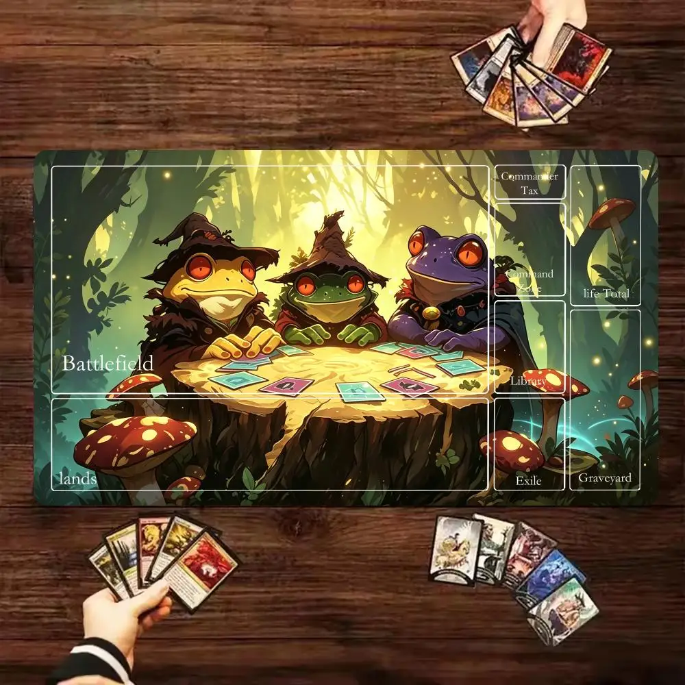 Frog Wizard Theme Desk Mat 600X350 Magic Playmat Gathering Gaming Mats MTG Trading Card Game Playmat Desk Accessories Mouse Mat
