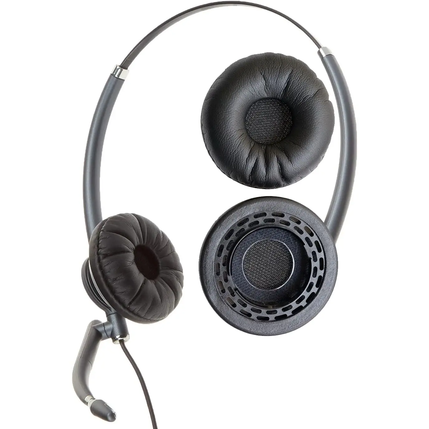 V-MOTA Replacement Earpads Compatible with Plantronics Poly HP EncorePro 715 725 HW715 HW725, Black Ear Cushions, 2 Pieces
