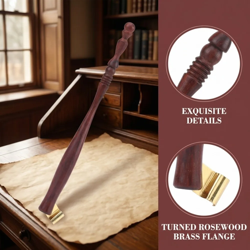Wood Material Dip Pen Handle Adjustable Structure 6.6inch,0.4inch Calligraphy Pen Grip Oblique Shape Oblique Nib Holder
