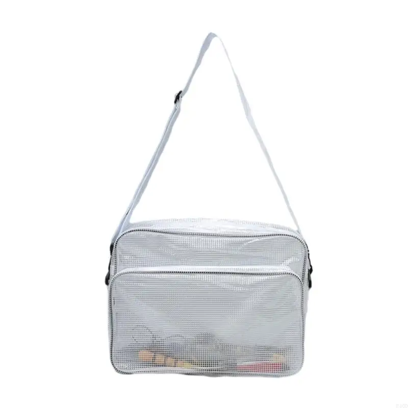 

340D Anti Static Clear PVC Bag Large Capacity Shoulder Crossbody Bags for Semiconductor Cleanroom