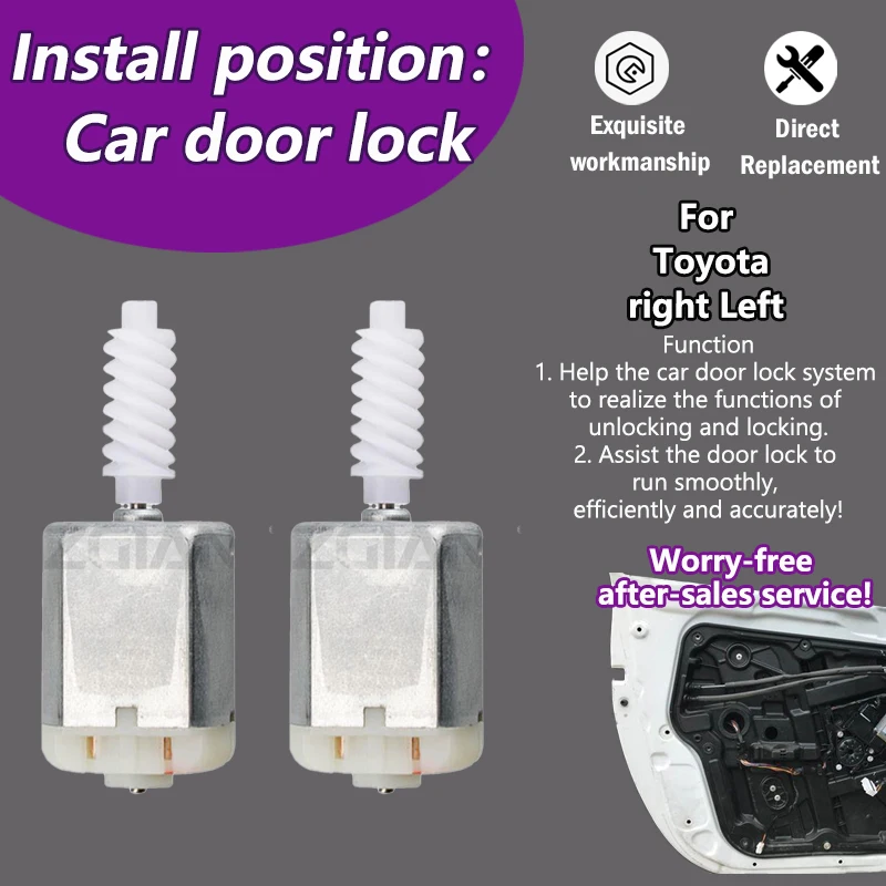

AZGIANT For Toyota Yaris MK3/Vitz/Aqua/Tacoma MK2/Vanguard Car Door Lock Actuator Replacement R L 12V Motor KD630806/PAN14EE12BC