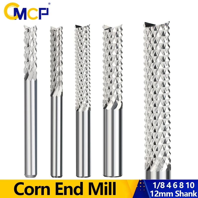 Cmcp Graan Einde Molen Pcb Freesmachine Carbide Einde Molen Cnc Snij Freesgereedschap Router Bit Schacht 1/8 4 6 8 10 12Mm