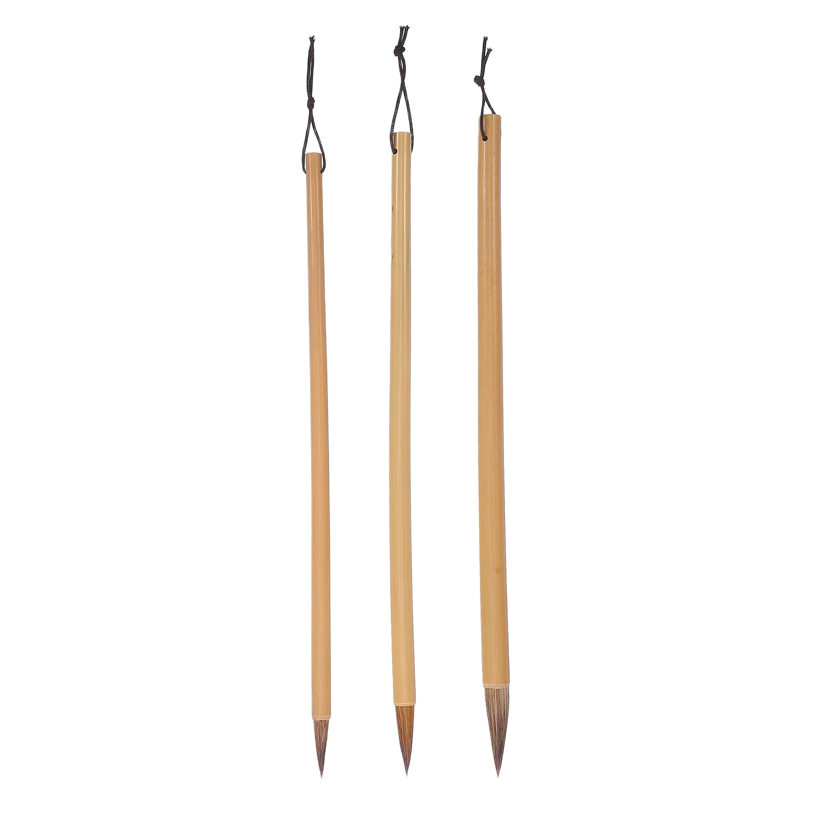 مجموعة فرشاة الخط الصيني مكونة من 3 قطع من شعر الذئب بمقبض من الخيزران للمبتدئين والمحترفين سهل الصيانة ومحمول #6