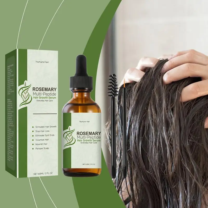 's Multi-Peptide Hair Growth Serum Scalp Oil for Hair Growth 60ml Natural Rosemary Hair Oil for Dry and Frizzy Hair