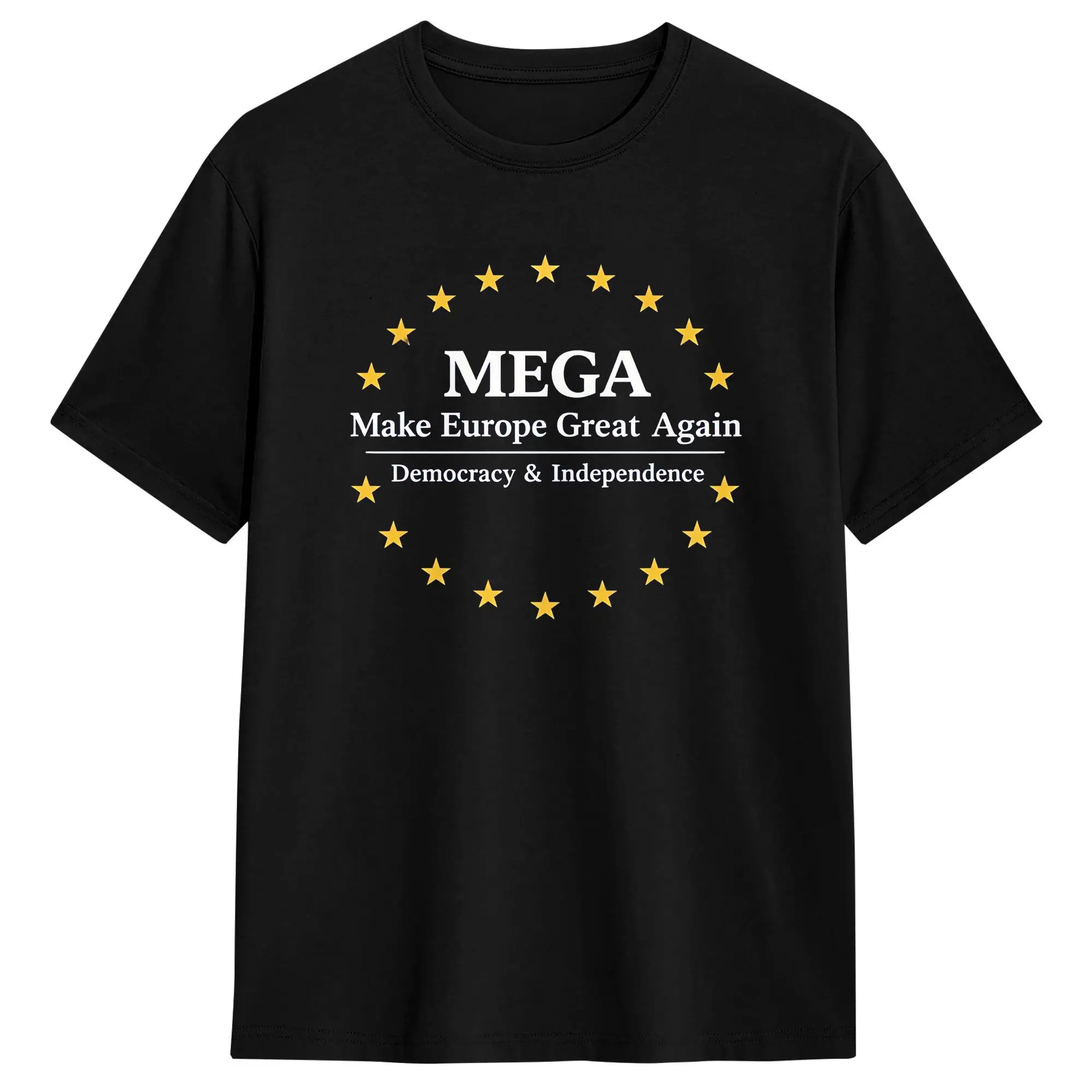 Camiseta MEGA Make Europe Great Again, camisetas modernas de verano para hombre, camisetas de algodón puro con cuello redondo, camisetas de gran tamaño, camiseta de manga corta
