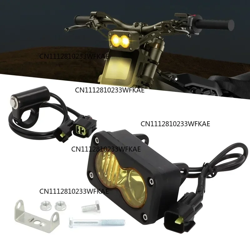 Motorcycle Light Bar Front Headlamp With Switch And Bracket Floodlight Headlight Kit PC Lens For Sur Ron Talaria Sting R MX4