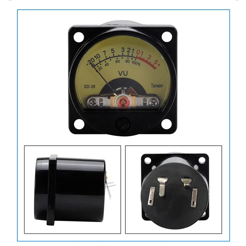 Excellent-SD-39 Analog Panel 35Mm VU DB Meter Power Amplifier Music Spectrum Analyzer Audio Level Meter W/ Backlight Driver Boar
