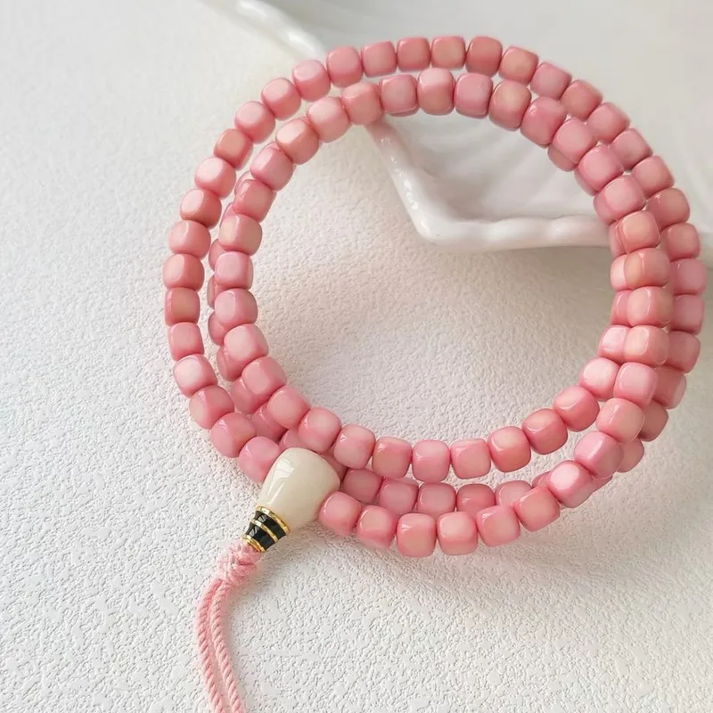 Ridge Bodhi Pink Small Square Sugar Strand Durable And Attractive Pendant