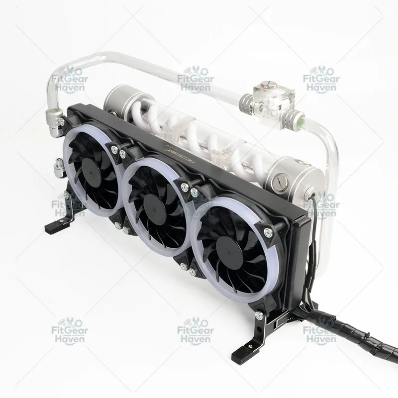 Laptop Water Cooling Hard Pipe Set Water Pump Flow 800L RGB Remote Control Color Change
