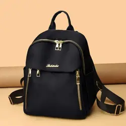 Zaini semplici neri di grande capacità Borsa da viaggio da donna Zaino per studenti Harajuku solido Zaino Oxford Borse unisex