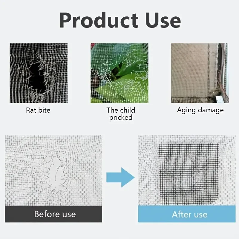 Window Screen Repair Tape Self Adhesive Mesh Tape Net Door Fix Patch Anti Insect Mosquito Mesh Broken Holes Repairing image 5
