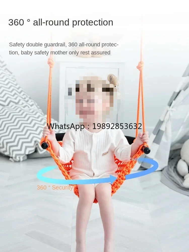 ZZ Baby Swing Indoor and Outdoor to Swing Outdoor Baby Glider Infant Rope Net Seat