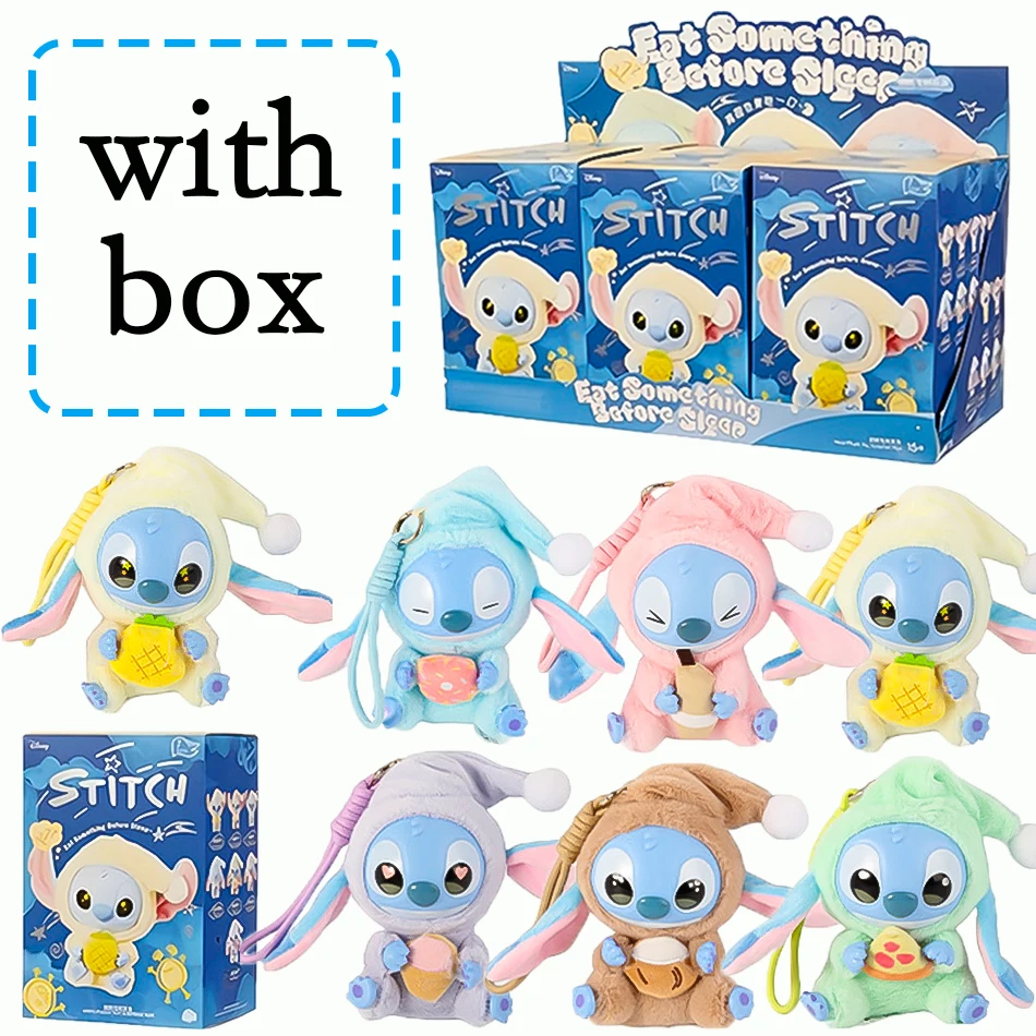 

Новая серия Stitch Eat Something Before Sleep, слепая коробка, плюшевые куклы, подвеска, милая кукла, орнамент, загадочная коробка, игрушки-сюрпризы, подарки