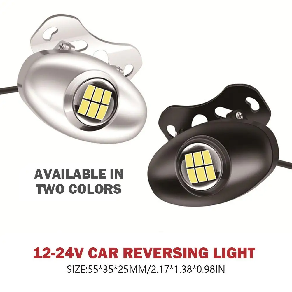 Luz de marcha atrás para coche de 12-24V, lámpara de advertencia intermitente de alto brillo, lámpara trasera para motocicleta, bombilla LED blanca de marcha atrás para estacionamiento