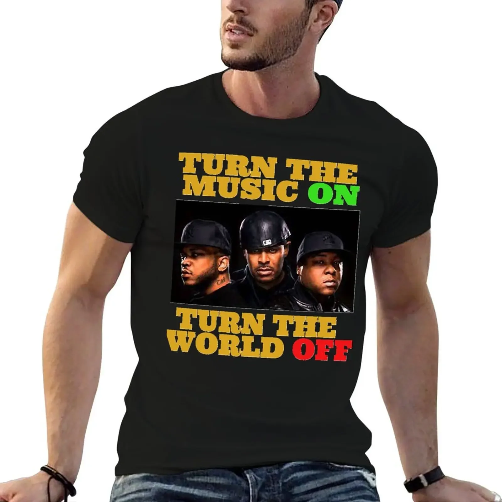 

Special Present The Lox Hip Hop - Turn The Music Onstyles Sheek Louch Hip Hop Tee T-Shirt blacks summer top Men's t-shirt