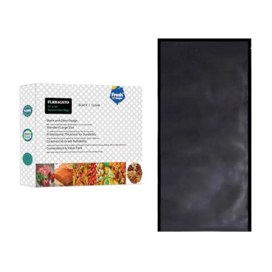 

Пакеты для вакуумной упаковки 11" x 24" 5.5 Mil, предварительно нарезанные, для хранения продуктов, приготовления су-вид и еды, сверхпрочные, коммерческого класса