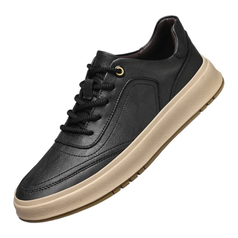 

Brand Men's Genuine Leather Shoes Comfortable Soft Sole Insole 6 Centimeters Men's Casual Oxford Shoes Outdoor Sneakers