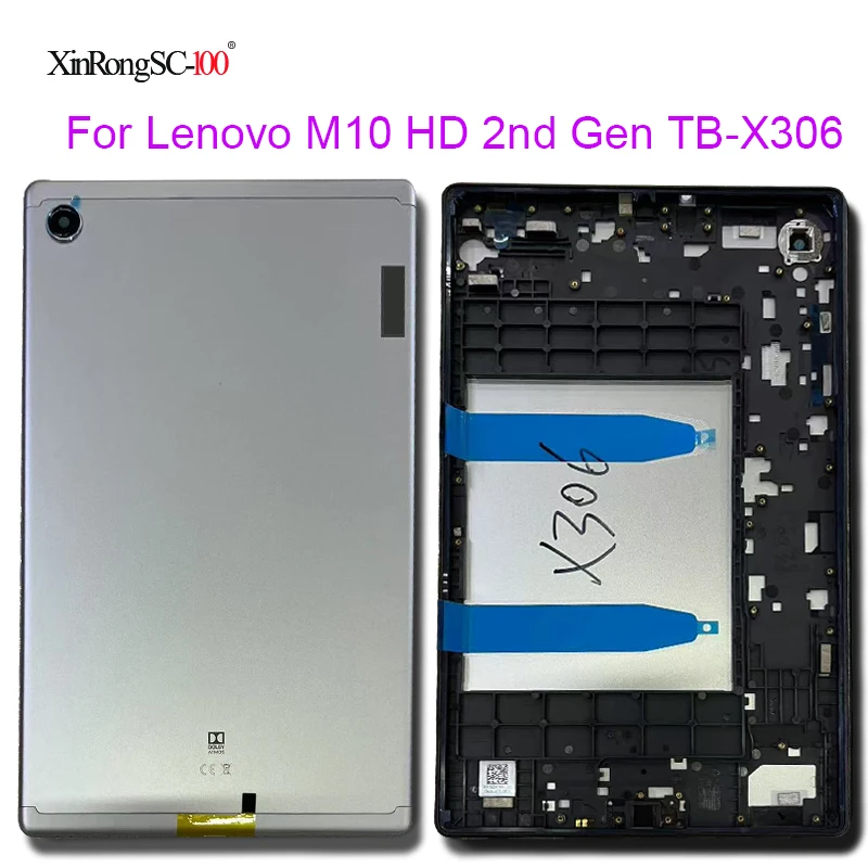 Класс AAA для Lenovo Tab M10 HD 2-го поколения TB-X306F TB-X306X TB-X306V TB X306 Крышка батарейного отсека Задняя крышка Корпус Дверца