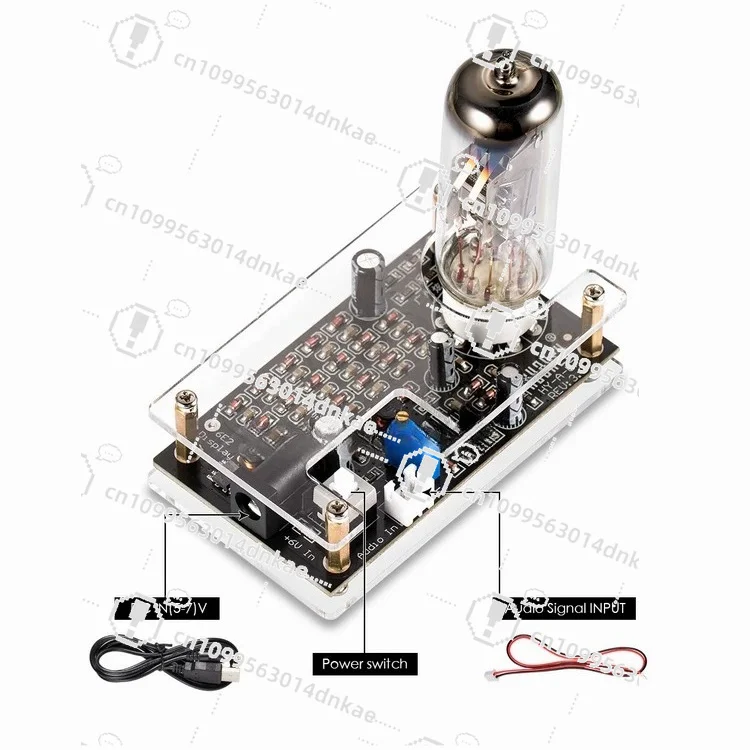 Low Voltage EM80/EM81/EM84/6E1/6E2 Tube Cat Eye Tube Driver Board Audio Level Indicator UV Meter