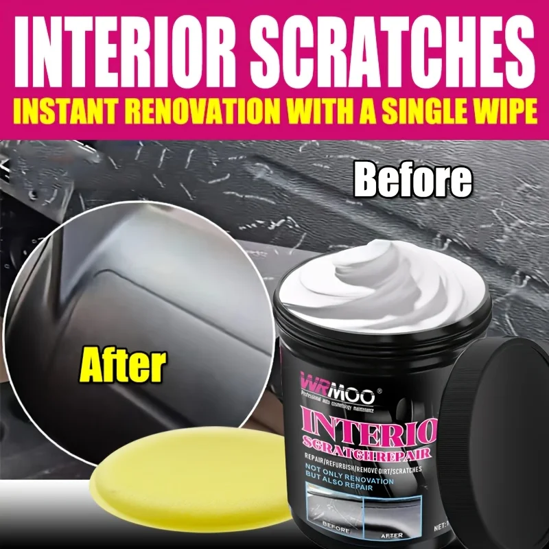 150G Car Interior Scratch Repair Kit: Clay-Based Polishing Compound for Quick Dashboard & Plastic Maintenance