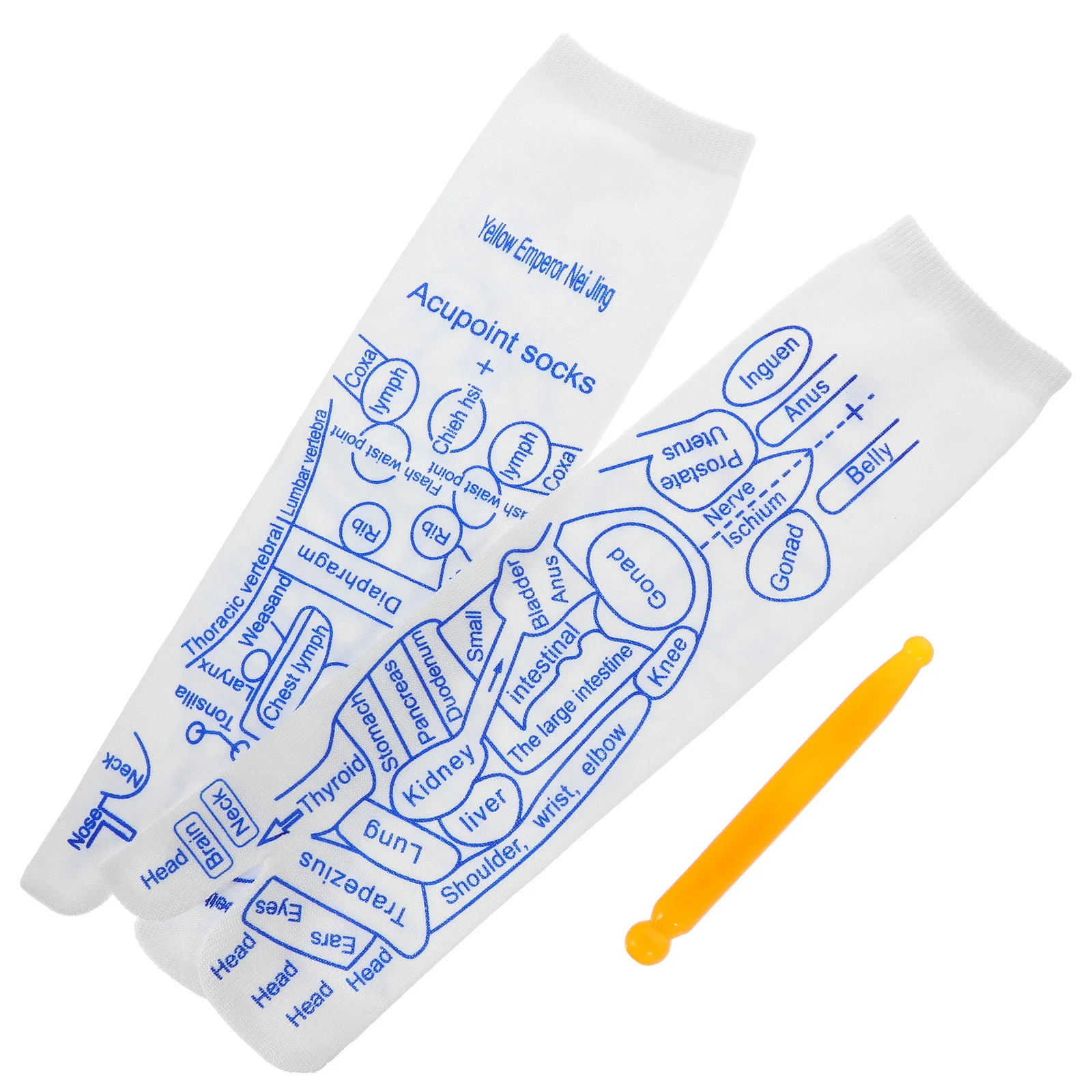 

1Set Foot Massage Socks Elastic Acupressure Socks for Home Office Travel Acupoint Stimulation Massage Stick Foot Health Relief