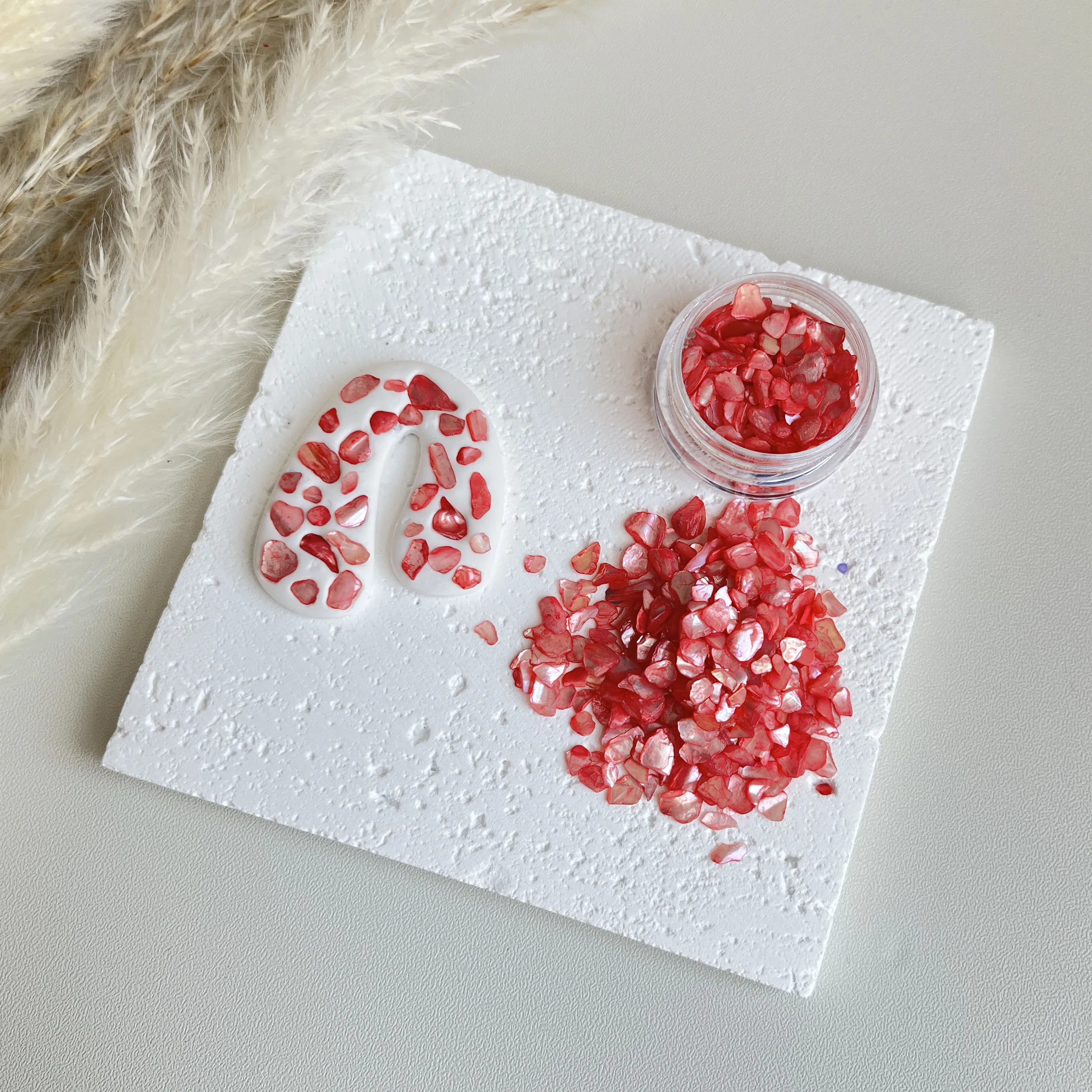5 gr/teil Bunte Winzige Glänzende Shell Diamanten Dekoration Für Dekoration DIY Ohrringe Schmuck Abzeichen Polymer Clay Artefakt Ornament – Detail 5