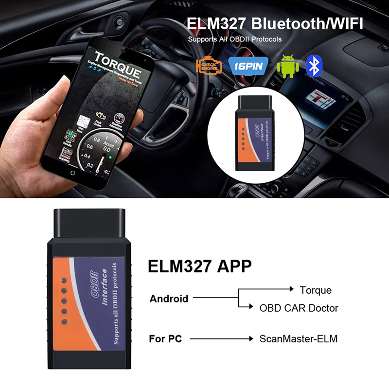 ELM-327 OBD2เครื่องสแกนเนอร์สำหรับรถยนต์ ELM327 WiFi V1.5เครื่องมือวินิจฉัยอัตโนมัติ ELM 327 V 1.5 Wi-Fi Obd 2สแกนเนอร์สำหรับ IOS