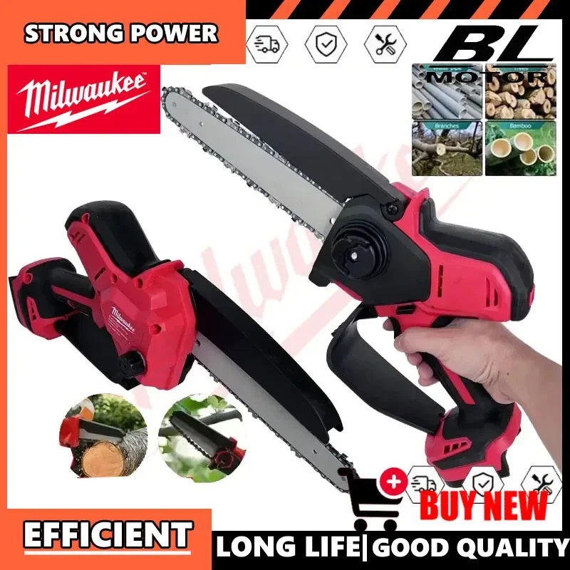 

Milwaukee High-power Chainsaw 8 Inch Auto Oiler Brushless Electric Chain Saw Pruning Wood Cutting Tools