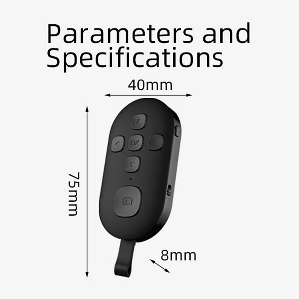 Rechargeable Bluetooth Remote Controller 7 Buttons For iPhone Android Mobile Phone Selfie Photo Shutter For Tiktok Page Turning