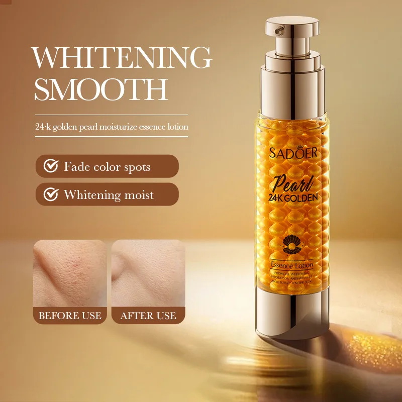 

24K Golden Pearl Essence Lotion Collagen Emollient Lotion Fade Color SpotsWhitening Moist Face Serum