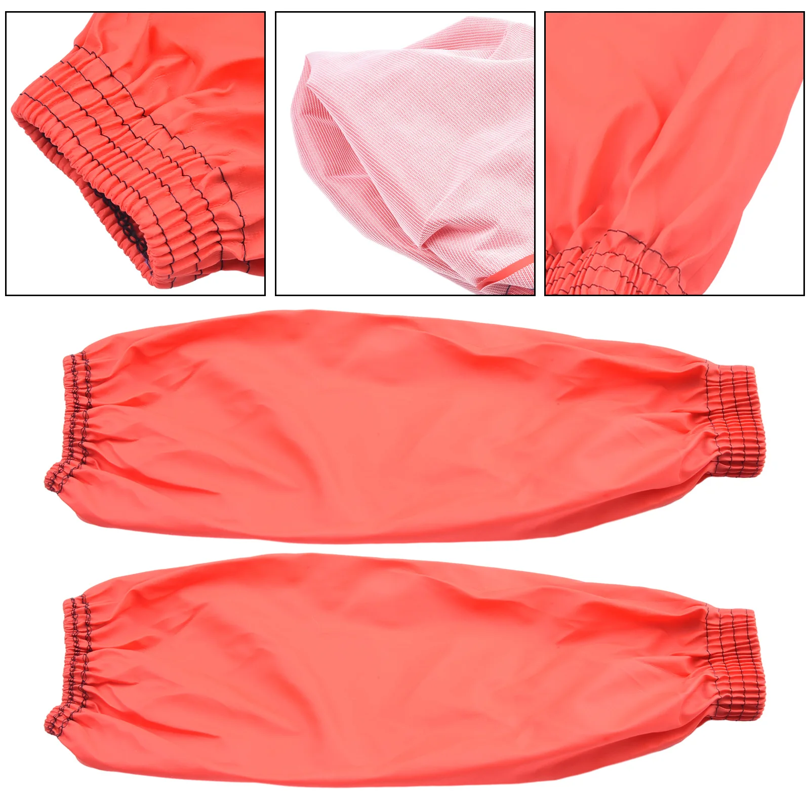 PU Gauntlets with Dual Elastic Cuffs for Wrist and Elbow Support Providing and Sting Protection in Food Processing Areas