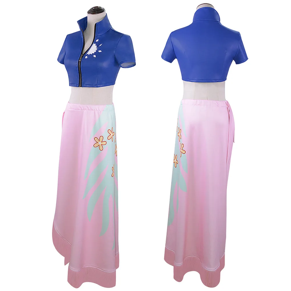 Anime une pièce Nico Robin Cosplay Costume haut et Wrap Skirfor femmes une pièce Anime Nico Robin tenue robe view 3