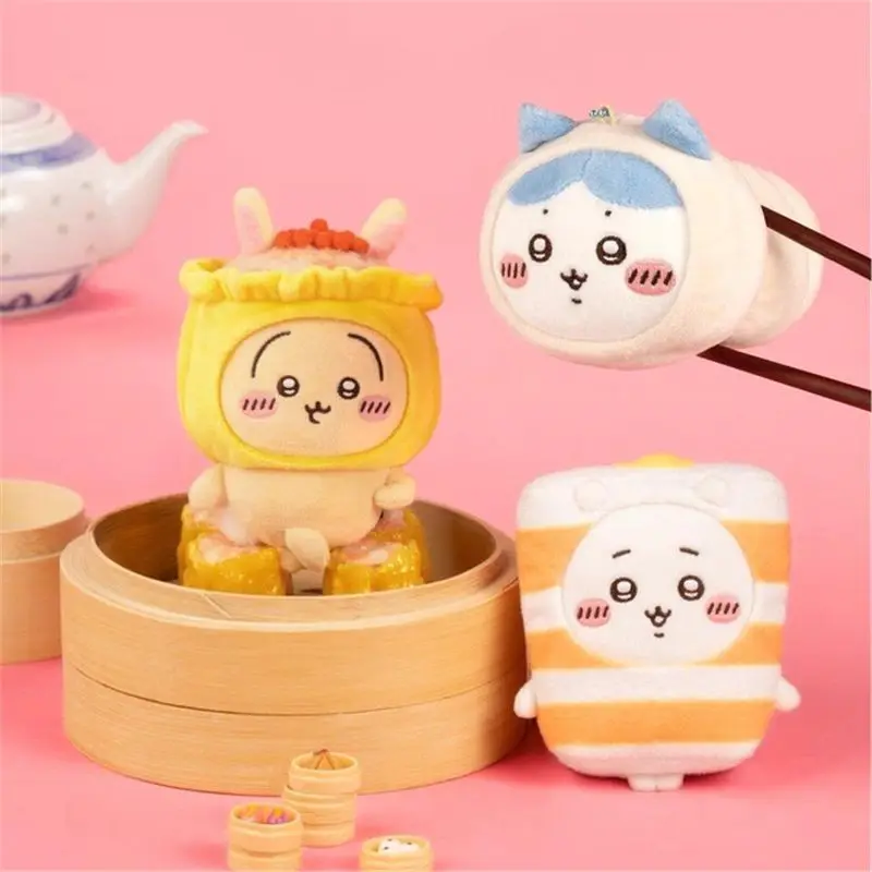 

Chiikawa Hachiware Usagi Hong Kong Kawa Drinking Tea Series Morning Tea Plush Pendant Keychain, Birthday Gift