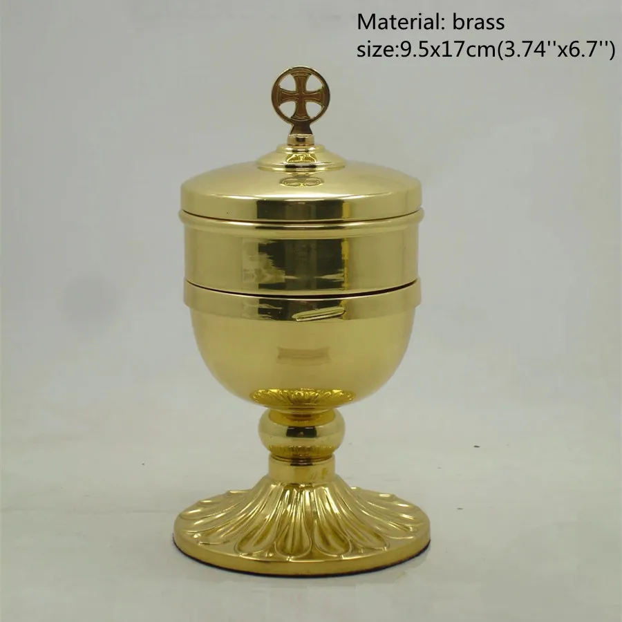 Holy Box Ostensorium Catholic Chalice Cup Exquisite Brass Reliquary Christian Monstrance Church Gift Home Decoration