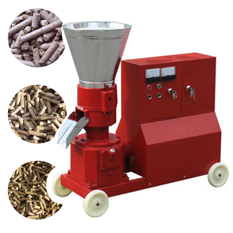 

KL200C 7.5KW Pellet Mill Feed Wood Pellet Mill Machine Pelletpress Organic Fertilizer Granulator Roller Presses 200-300kg/h