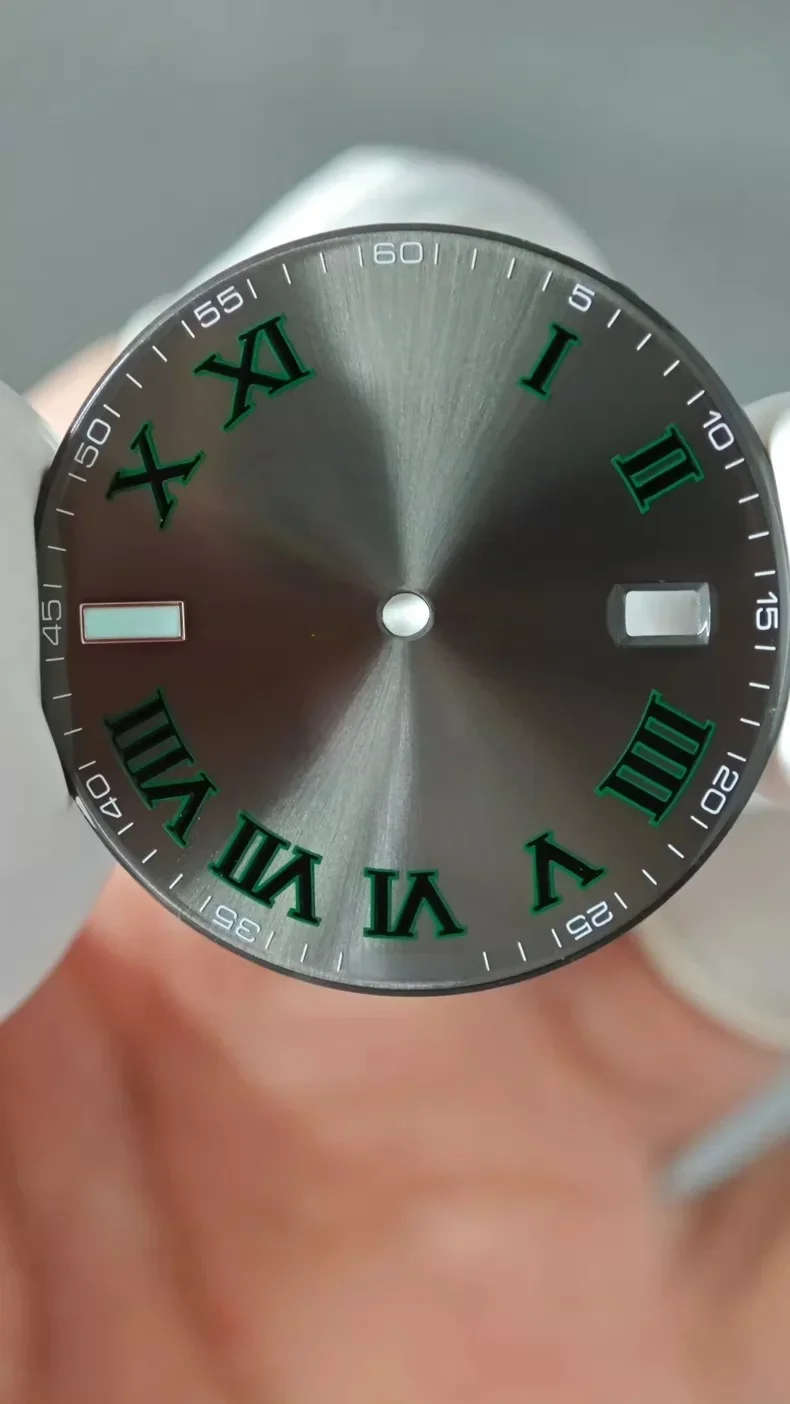 C factory watch dial FOR41MMDJ 126334 green Roman numeral watch dial 3235 movement