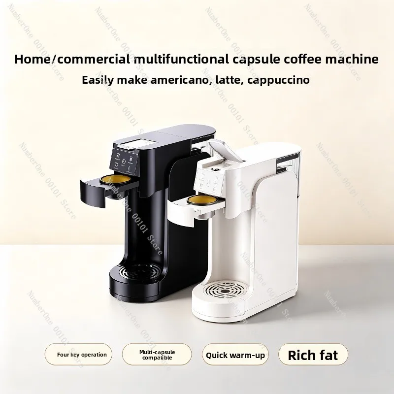 Fully Automatic Capsule Espresso Coffee Machine, Quick‑Heating Household Coffee Maker for Italian Capsules