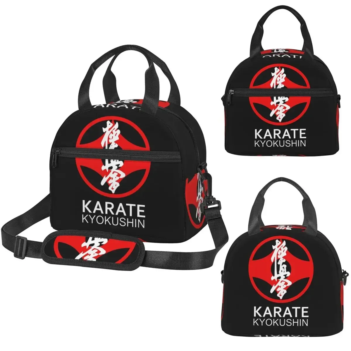 Kyokushi Karate Kumite Scene Insulated Lunch Bag for Kids School Cooler Thermal Box Tote Portable Lunch Boxes